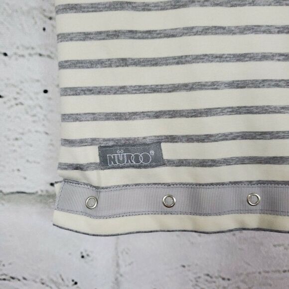 Nuroo Gray White Gray striped Multi Use Breastfeeding Scarf - Picture 2 of 4